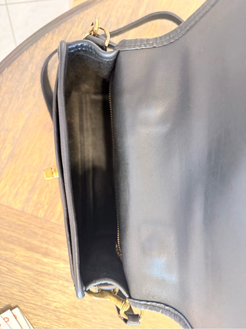 Coach Black Leather Court bag with Gold Turn-Lock rare Court bag vintage 9870 - Picture 3 of 9